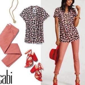 Cabi Harmony Floral Starflower top #5347 XS